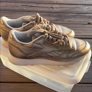 Gold Reebok Sneakers